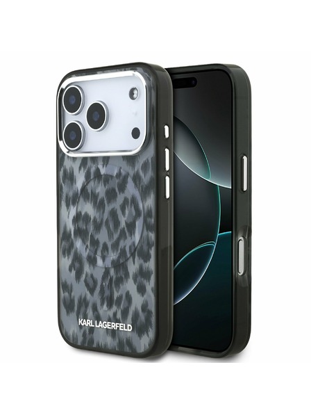 Karl Lagerfeld Karl Lagerfeld IML Leopard MagSafe Hátlap iPhone 17 Pro-hoz Grey