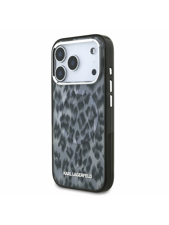 Karl Lagerfeld Karl Lagerfeld IML Leopard MagSafe Hátlap iPhone 17 Pro-hoz Grey
