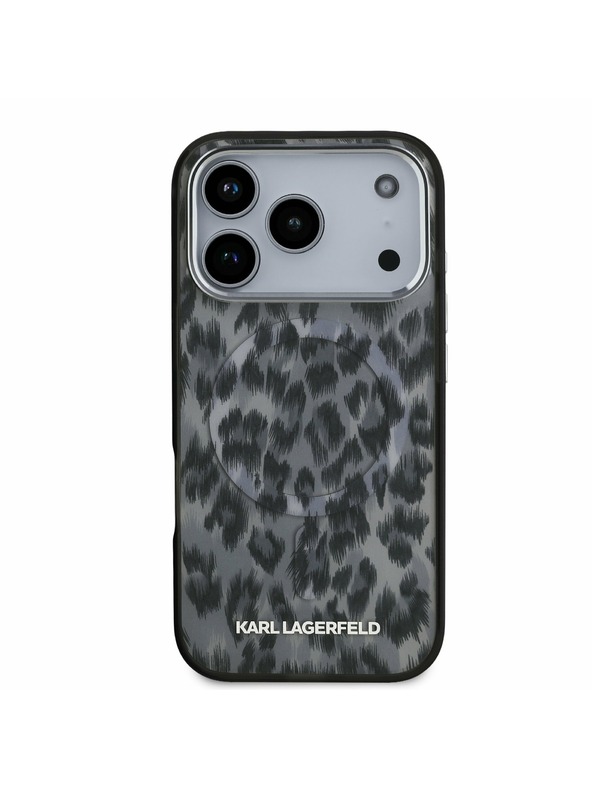 Karl Lagerfeld Karl Lagerfeld IML Leopard MagSafe Hátlap iPhone 17 Pro-hoz Grey