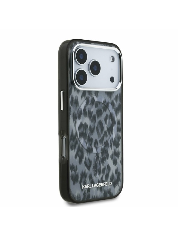 Karl Lagerfeld Karl Lagerfeld IML Leopard MagSafe Hátlap iPhone 17 Pro-hoz Grey