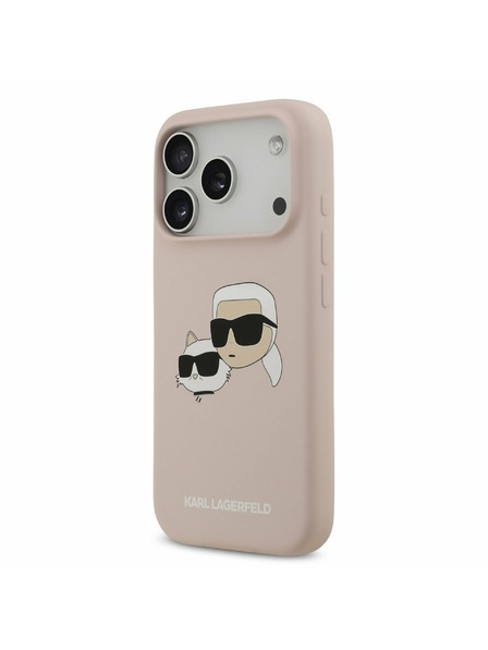 Karl Lagerfeld Karl Lagerfeld Liquid Silicone Double Heads MagSafe Hátlap iPhone 17 Pro-hoz Pink