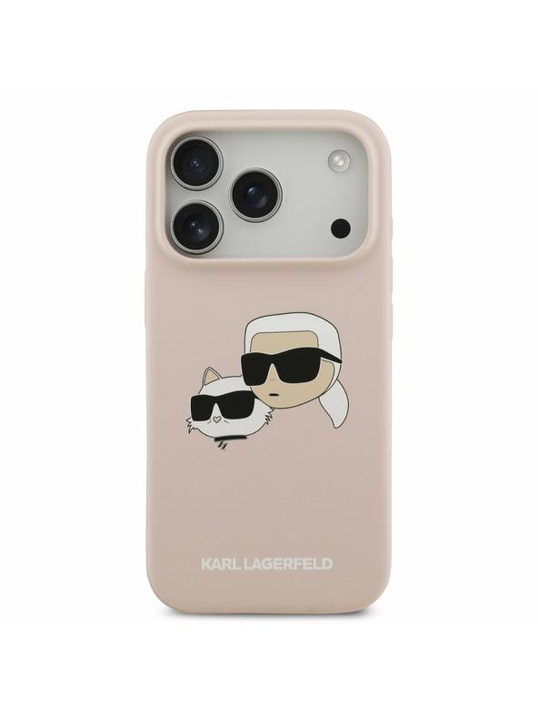 Karl Lagerfeld Karl Lagerfeld Liquid Silicone Double Heads MagSafe Hátlap iPhone 17 Pro-hoz Pink