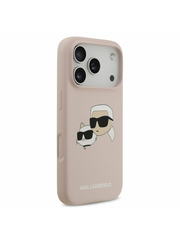Karl Lagerfeld Karl Lagerfeld Liquid Silicone Double Heads MagSafe Hátlap iPhone 17 Pro-hoz Pink
