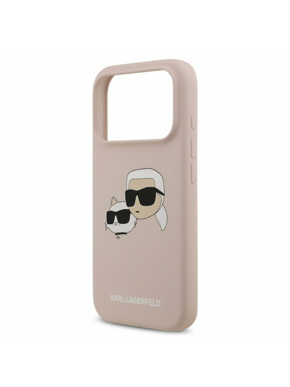 Karl Lagerfeld Karl Lagerfeld Liquid Silicone Double Heads MagSafe Hátlap iPhone 17 Pro-hoz Pink