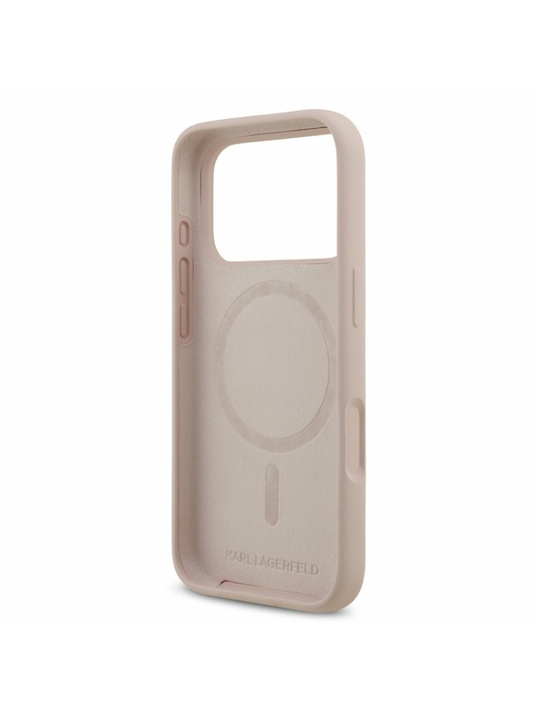 Karl Lagerfeld Karl Lagerfeld Liquid Silicone Double Heads MagSafe Hátlap iPhone 17 Pro-hoz Pink