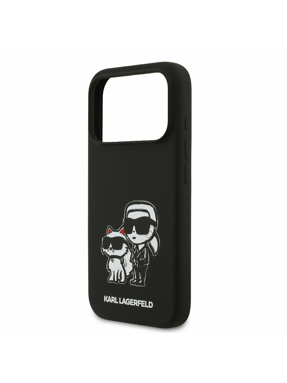 Karl Lagerfeld Karl Lagerfeld Liquid Silicone K&CH Sketch MagSafe Hátlap iPhone 17 Pro-hoz Black