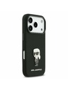 Karl Lagerfeld Karl Lagerfeld Liquid Silicone Metal Ikonik Hátlap iPhone 17 Pro-hoz Black