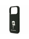 Karl Lagerfeld Karl Lagerfeld Liquid Silicone Metal Ikonik Hátlap iPhone 17 Pro-hoz Black