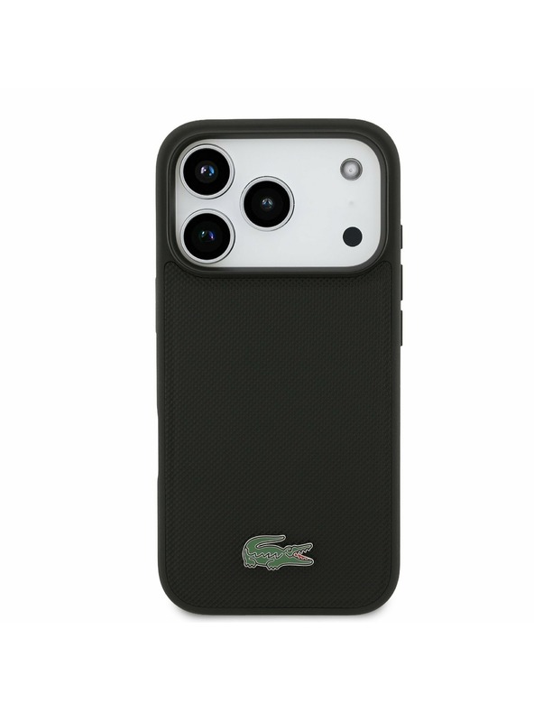Lacoste Lacoste Iconic Petit Pique MagSafe Hátlap + Pénztárca iPhone 17 Pro-hoz Black