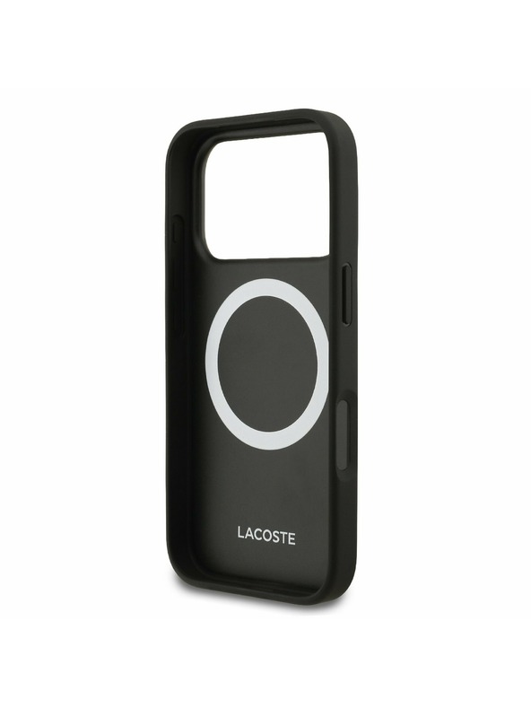 Lacoste Lacoste Iconic Petit Pique MagSafe Hátlap + Pénztárca iPhone 17 Pro-hoz Black