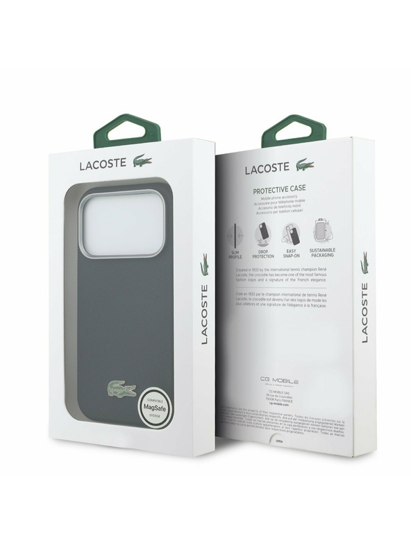 Lacoste Lacoste PVC Petit Pique Semi Wrap MagSafe Tok iPhone 17 Pro-hoz Navy
