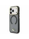 Lacoste Lacoste PC/TPU Frosted Finish Gold Logo MagSafe Hátlap iPhone 17 Pro-hoz Black