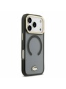Lacoste Lacoste PC/TPU Frosted Finish Gold Logo MagSafe Hátlap iPhone 17 Pro-hoz Black