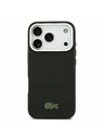 Lacoste Lacoste PVC Iconic Petit Pique Metal Logo MagSafe Hátlap iPhone 17 Pro-hoz Black