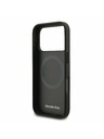 Mercedes Mercedes Leather Laurel Leaves MagSafe Hátlap iPhone 17 Pro-hoz Black