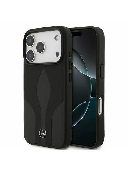 Mercedes Mercedes Leather The Move MagSafe Hátlap iPhone 17 Pro-hoz Black