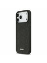 DKNY DKNY PU Leather Grid Pattern Magsafe Hátlap iPhone 17 Pro Max-hoz Black