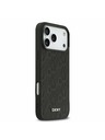 DKNY DKNY PU Leather Grid Pattern Magsafe Hátlap iPhone 17 Pro Max-hoz Black