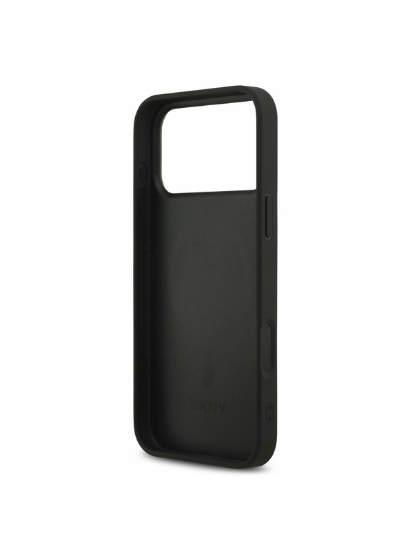 DKNY DKNY PU Leather Grid Pattern Magsafe Hátlap iPhone 17 Pro Max-hoz Black