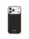 DKNY DKNY PU Leather Metal Logo Wrist Chain MagSafe Hátlap iPhone 17 Pro Max-hoz Black