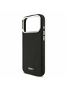 DKNY DKNY PU Leather Metal Logo Wrist Chain MagSafe Hátlap iPhone 17 Pro Max-hoz Black