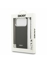 DKNY DKNY PU Leather Metal Logo Wrist Chain MagSafe Hátlap iPhone 17 Pro Max-hoz Black