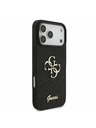 Guess Guess PU Fixed Glitter 4G Metal Logo Hátlap iPhone 17 Pro Max-hoz Black