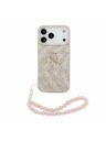 Guess Guess PU 4G Metal Logo Pánt Hátlap iPhone 17 Pro Max-hoz Rózsaszín