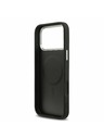 Guess Guess PU Bőr Háromszög Logo MagSafe Hátlap iPhone 17 Pro Max-hoz Fekete