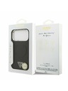 Guess Guess PU Bőr Háromszög Logo MagSafe Hátlap iPhone 17 Pro Max-hoz Fekete