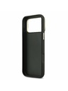 Guess Guess PU Grained 4G Logo Állvány Kamera Keret Hátlap iPhone 17 Pro Max-hoz Fekete