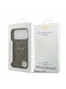 Guess Guess PU Bőr 4G Színes Gyűrű MagSafe Hátlap iPhone 17 Pro Max-hoz Barna
