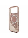 Guess Guess IML Virágok Pánt MagSafe Hátlap iPhone 17 Pro Max-hoz Rózsaszín