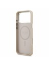 Guess Guess PU Bőr Háromszög Logo MagSafe Hátlap iPhone 17 Pro Max-hoz Rózsaszín