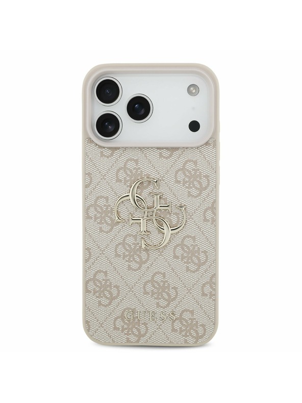 Guess Guess PU 4G Metal Logo Hátlap iPhone 17 Pro Max-hoz Rózsaszín