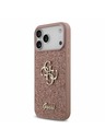 Guess Guess PU Fixed Glitter 4G Metal Logo Hátlap iPhone 17 Pro Max-hoz Rózsaszín