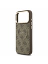 Guess Guess PU Bőr 4G Arany Keret MagSafe Hátlap iPhone 17 Pro Max-hoz Barna