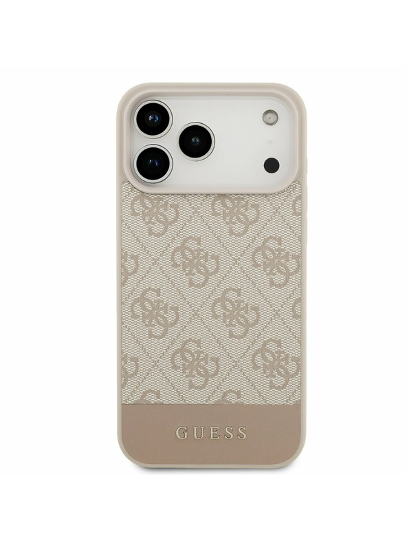 Guess Guess PU 4G Csík Hátlap iPhone 17 Pro Max-hoz Rózsaszín