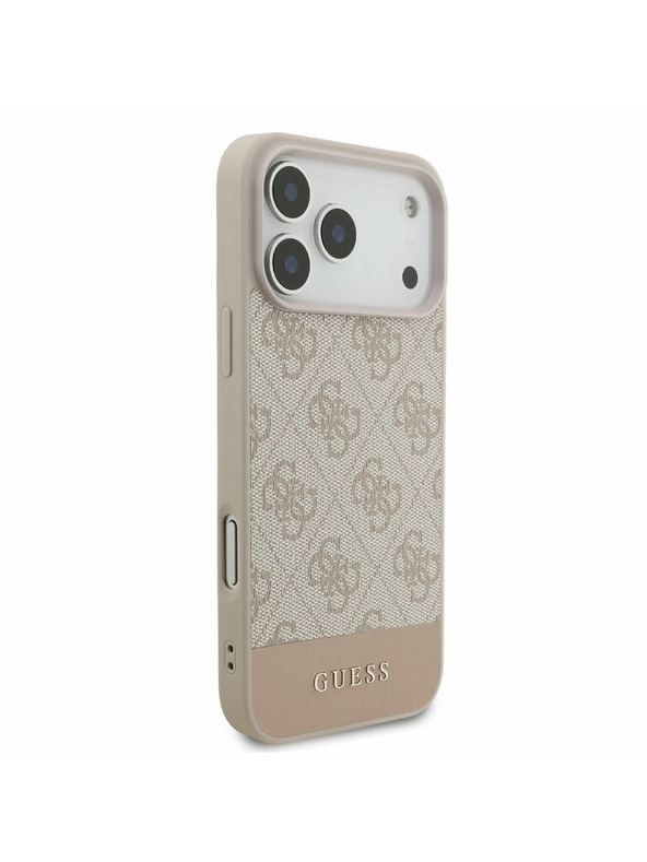 Guess Guess PU 4G Csík Hátlap iPhone 17 Pro Max-hoz Rózsaszín