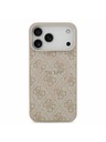 Guess Guess PU Bőr 4G Színes Gyűrű MagSafe Hátlap iPhone 17 Pro Max-hoz Rózsaszín