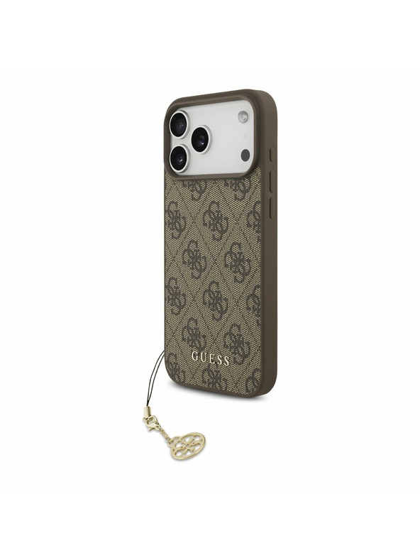 Guess Guess 4G Charm MagSafe Hátlap iPhone 17 Pro Max-hoz Tone on Tone Barna