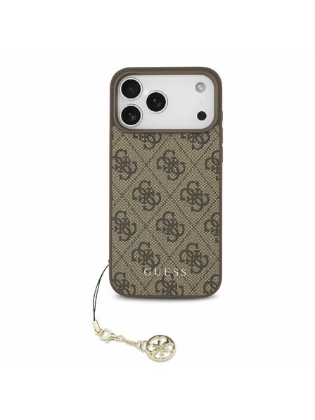 Guess Guess 4G Charm MagSafe Hátlap iPhone 17 Pro Max-hoz Tone on Tone Barna