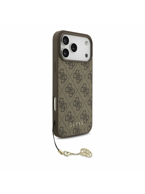 Guess Guess 4G Charm MagSafe Hátlap iPhone 17 Pro Max-hoz Tone on Tone Barna