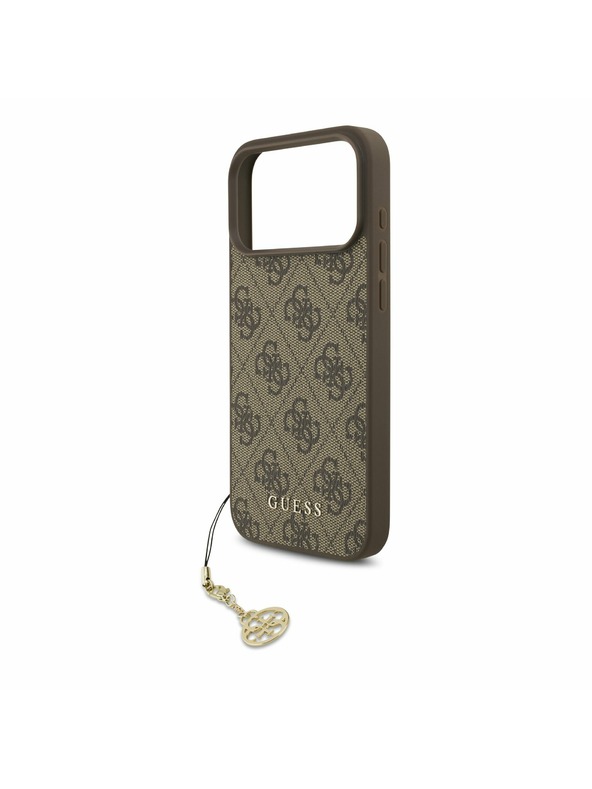 Guess Guess 4G Charm MagSafe Hátlap iPhone 17 Pro Max-hoz Tone on Tone Barna