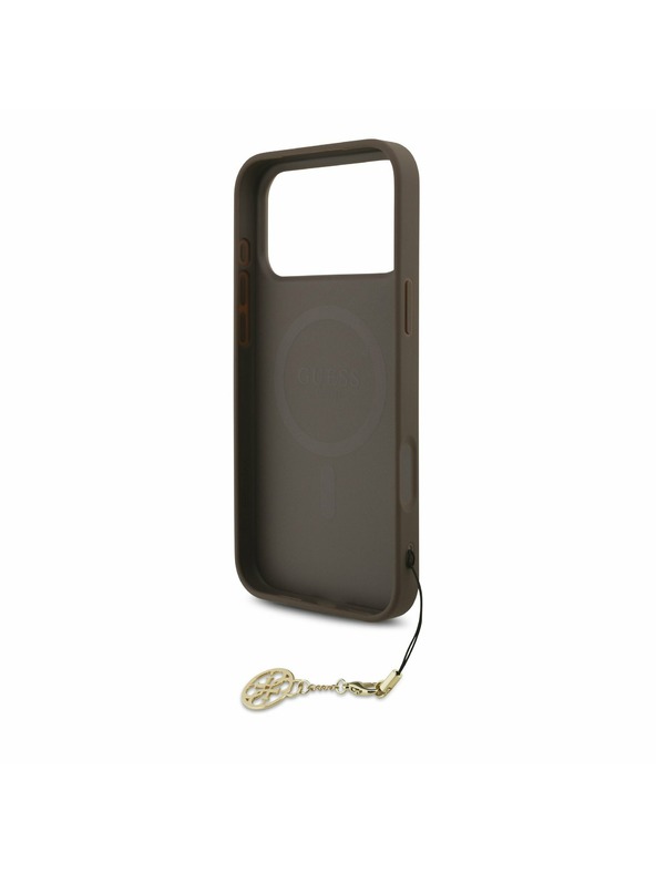 Guess Guess 4G Charm MagSafe Hátlap iPhone 17 Pro Max-hoz Tone on Tone Barna