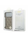 Guess Guess 4G Charm MagSafe Hátlap iPhone 17 Pro Max-hoz Tone on Tone Barna