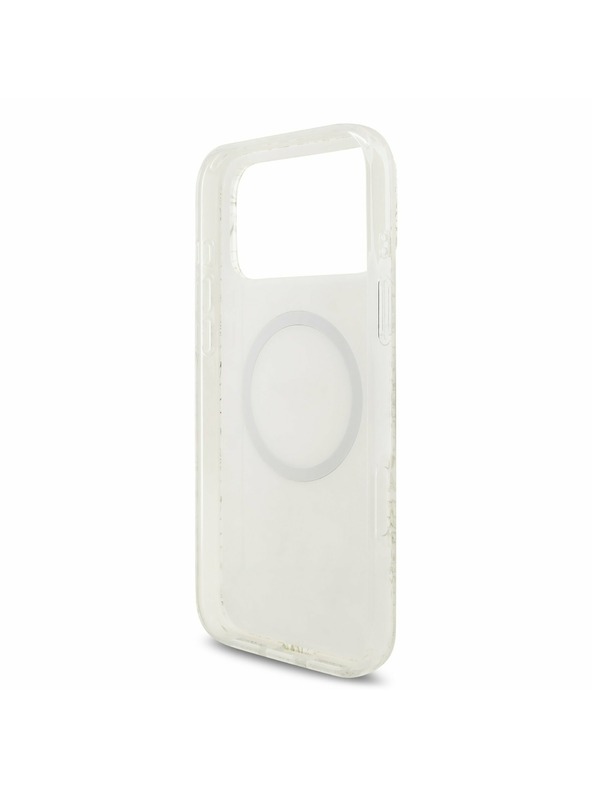 Guess Guess IML Virágok Mindenhol Pánt MagSafe Hátlap iPhone 17 Pro Max-hoz Fehér