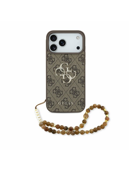 Guess Guess PU 4G Metal Logo Pánt Hátlap iPhone 17 Pro Max-hoz Barna