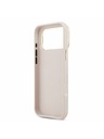 Guess Guess PU Grained 4G Logo Állvány Kamera Keret Hátlap iPhone 17 Pro Max-hoz Rózsaszín