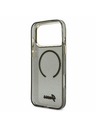 Guess Guess IML Glitter Script Pánt MagSafe Hátlap iPhone 17 Pro Max-hoz Fekete